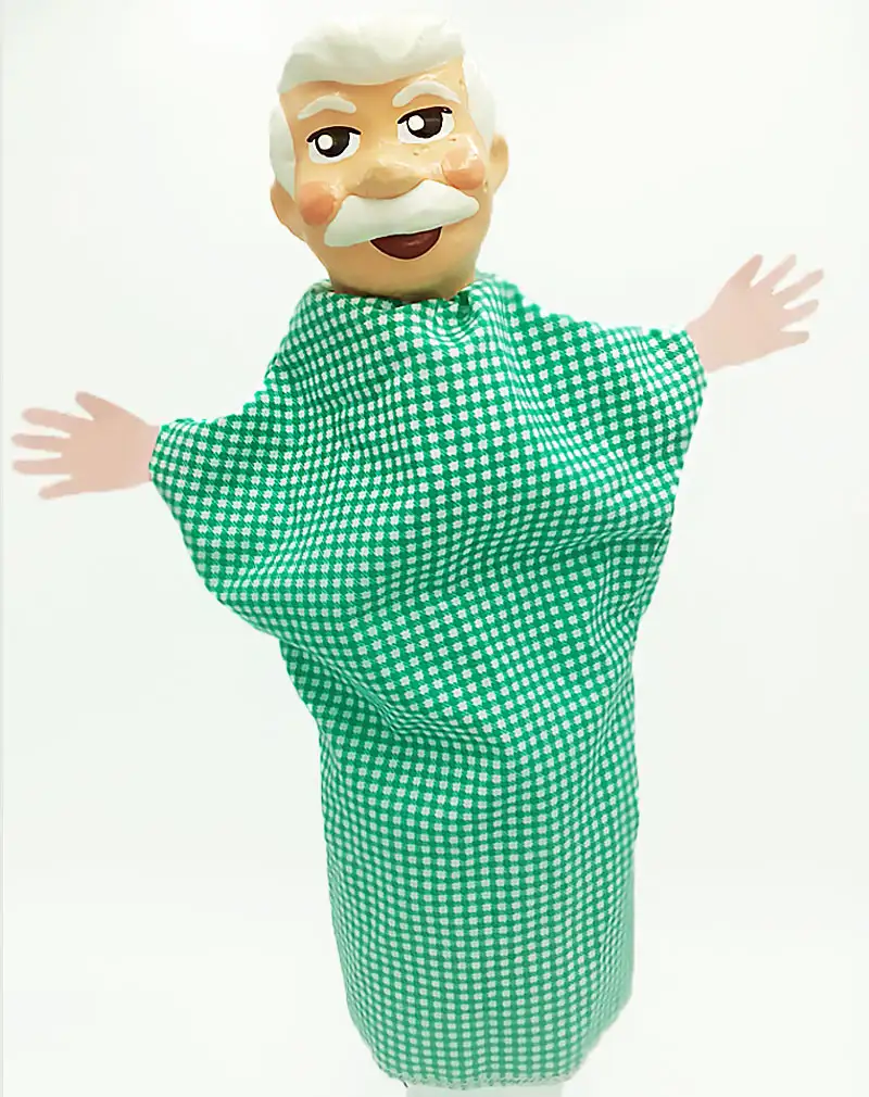 Burattino Geppetto artigianale dei Fratelli Mercurio