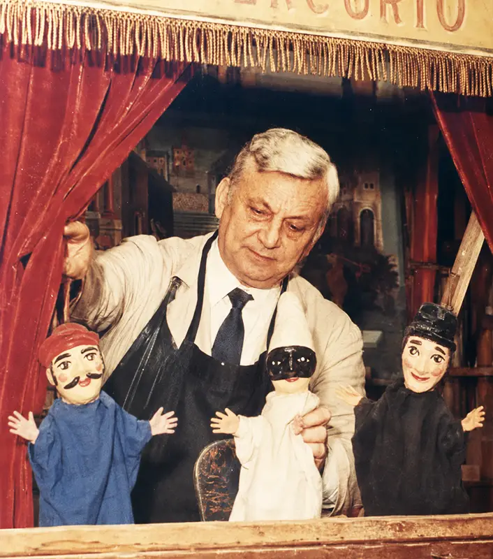 Ciro Mercurio, fondatore del Teatrino dei Burattini Mercurio a Sorrento