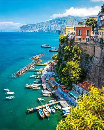 Vista panoramica sul mare di Sorrento dalla Costiera Sorrentina