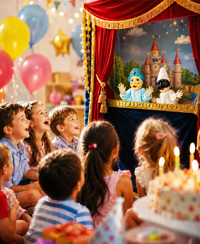 Spettacolo di burattini Mercurio per una festa di compleanno per bambini
